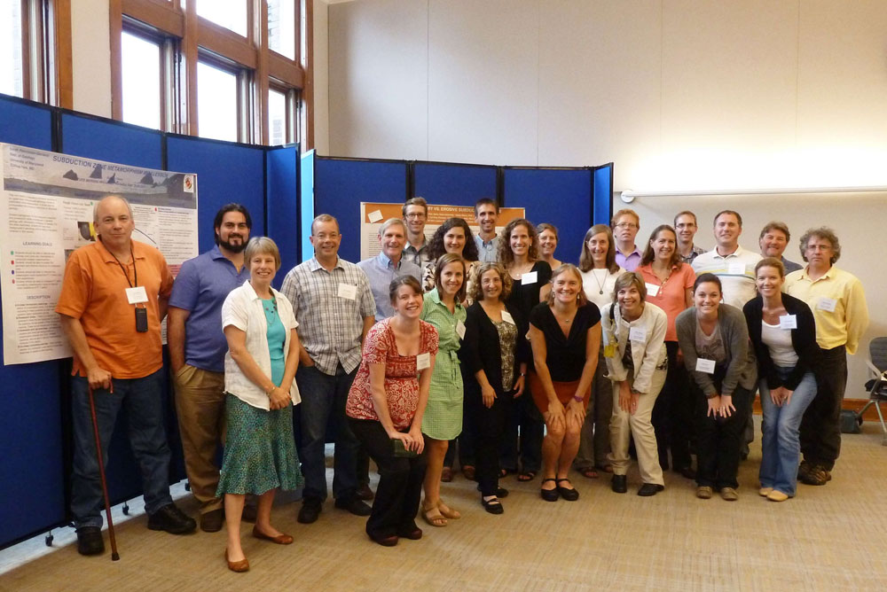 Figure 1. MARGINS Mini-Lesson Team Members. From left to right: Bob Stern, August Costa, Cathy Manduca, Steve Kuehl, Casey Moore, Kristin O’Connell, Dave Pearson, Jen Beck, Sarah Penniston-Dorland, Lonnie Leithold, Adam Hoffman, Kathy Surpless, Juli Morgan, Lisa Lamb, Sue Cashman, Ellen Iverson, Andy Goodliffe, Eliza Richardson, Jack Loveless, Anaïs Férot, Scott Bennett, Susi Haveman, Jeff Marshall, Chris Kincaid.
