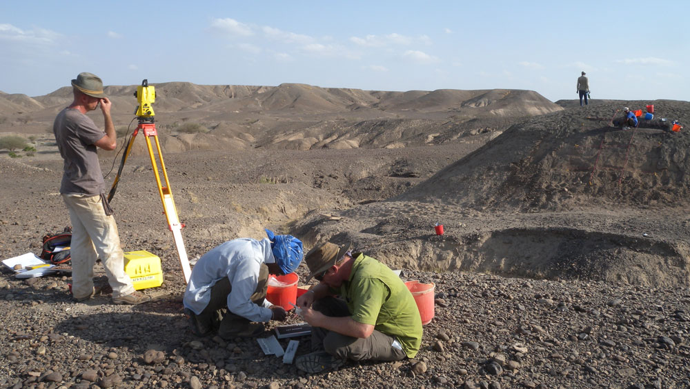 Figure 10. Archaeologists prepare for excavation of a site in the Ledi-Geraru 