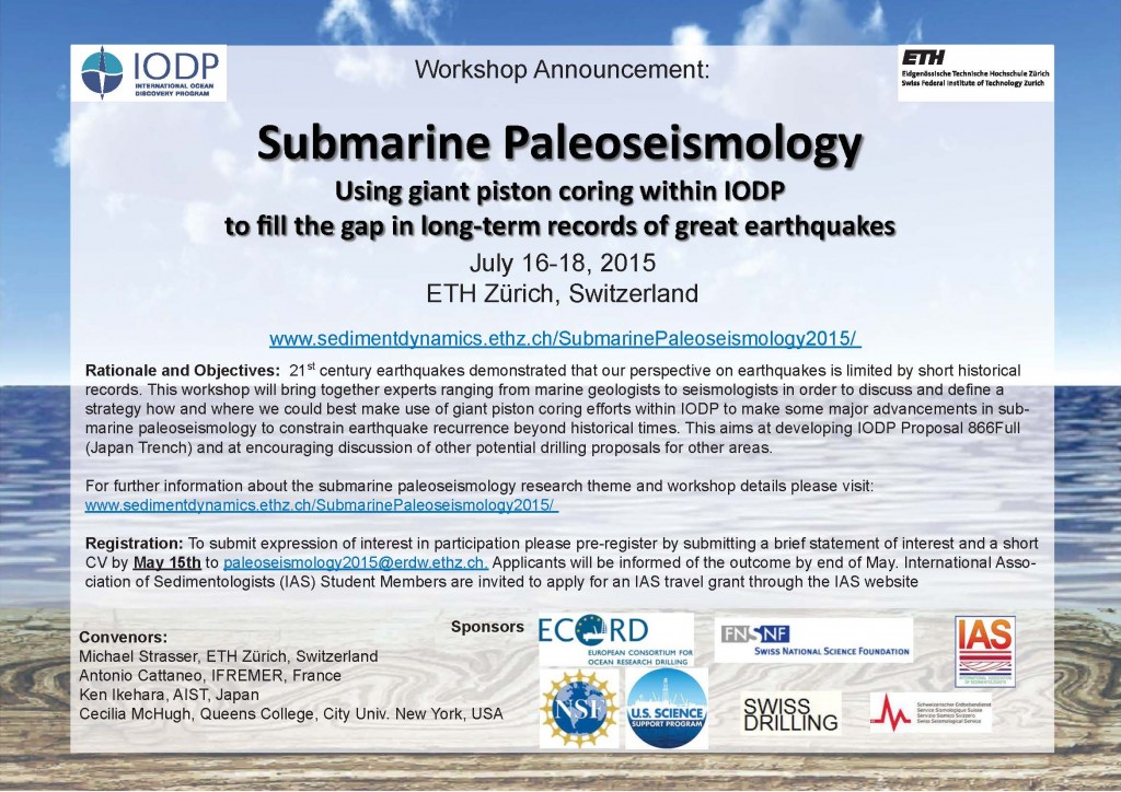 SubmarinePaleoseismologyWorkshop2015_Flyer